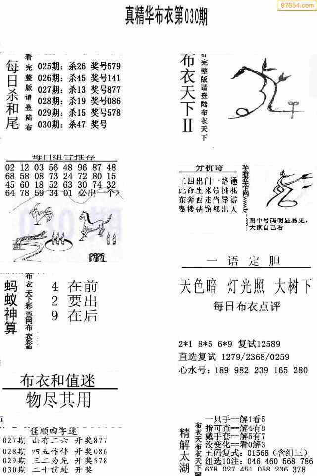 22030期3d精華布衣圖今日本站總彙