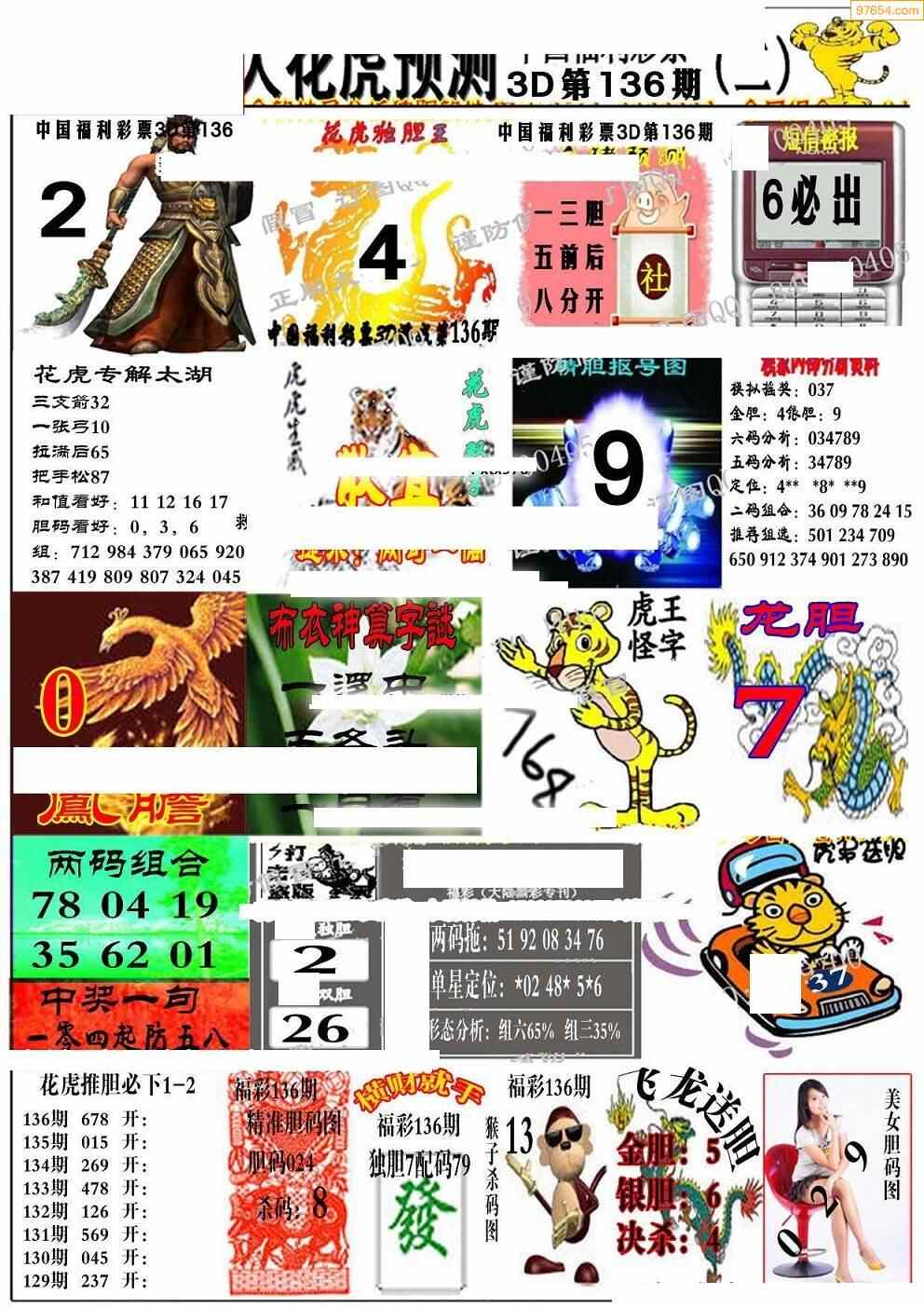 22年136期正版大花虎預測圖謎