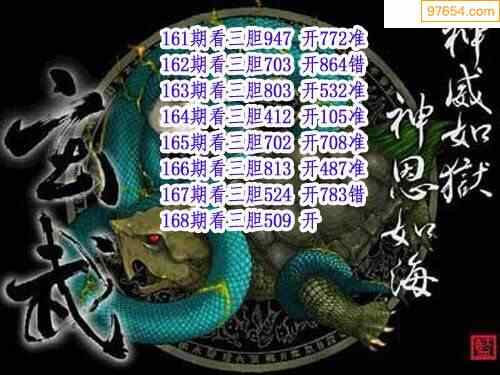 22年168期四大神兽3d胆码报